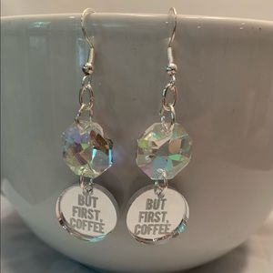 Words and Crystal Earrings, Coffee